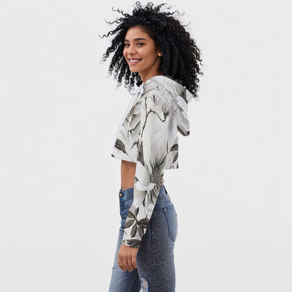 All-Over Print Women's Crop Top Hoodie WHS0003