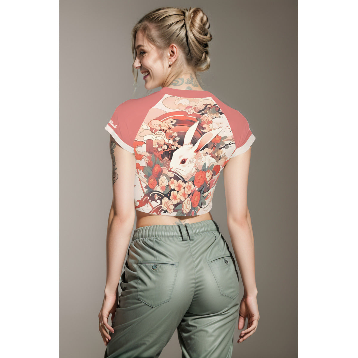 All-Over Print Women's Raglan Cropped T-shirt