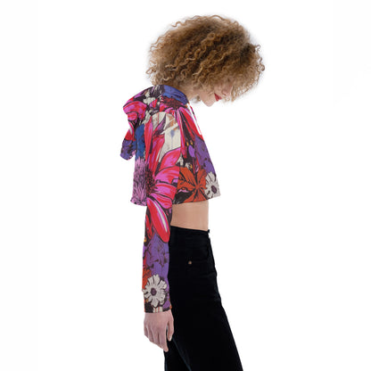 All-Over Print Women's Crop Top Hoodie WHS0007
