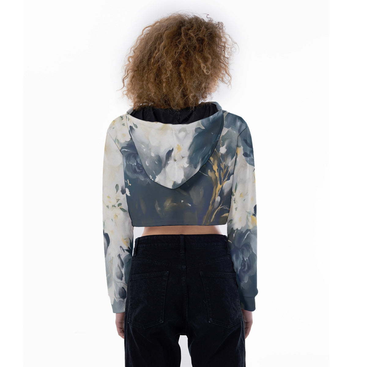 All-Over Print Women's Crop Top Hoodie WHS0010