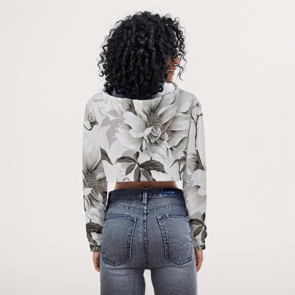 All-Over Print Women's Crop Top Hoodie WHS0003