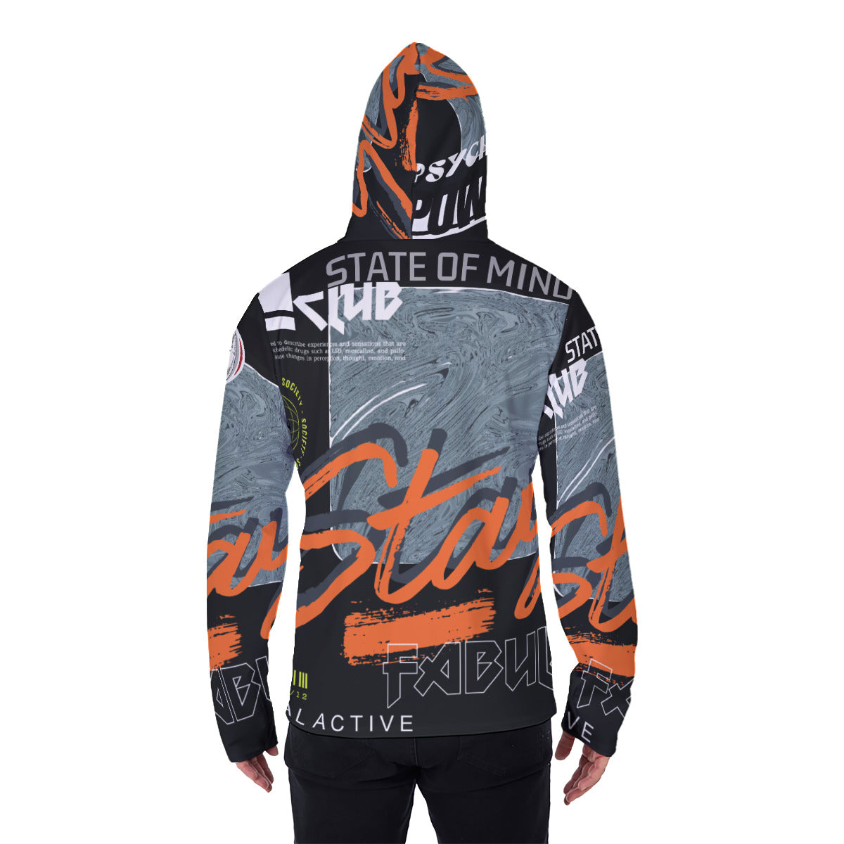 All-Over Print Men's Pullover Hoodie With Mask MHM00002