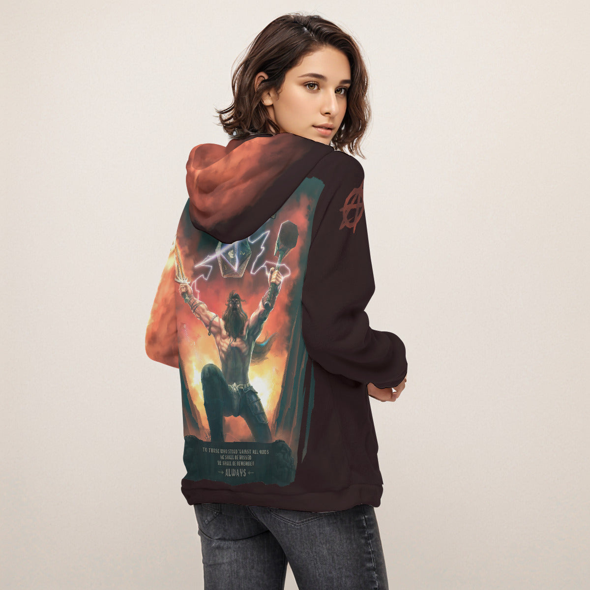 Epic Metal Women's Borg Fleece Hoodie With Half Zip