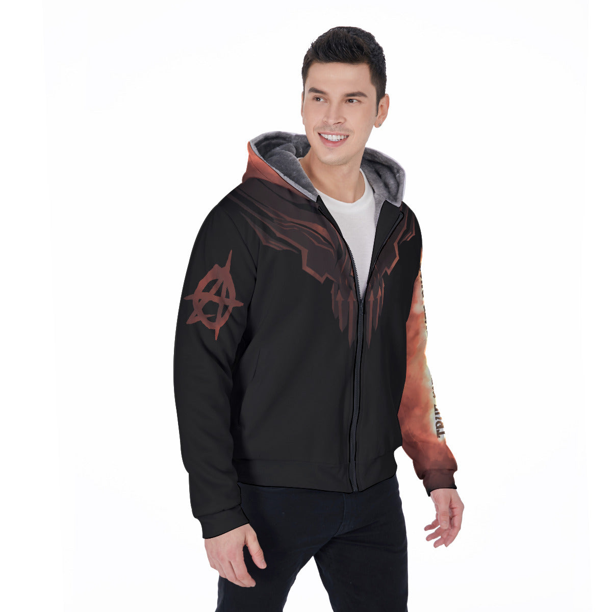 Epic Metal Men's Sherpa Fleece Zip Up Hoodie