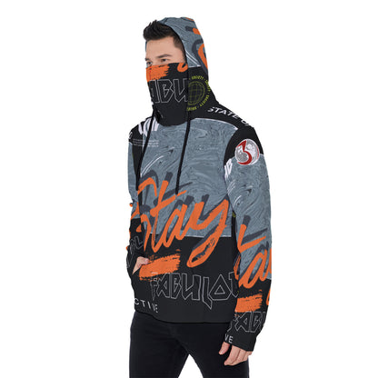 All-Over Print Men's Pullover Hoodie With Mask MHM00002