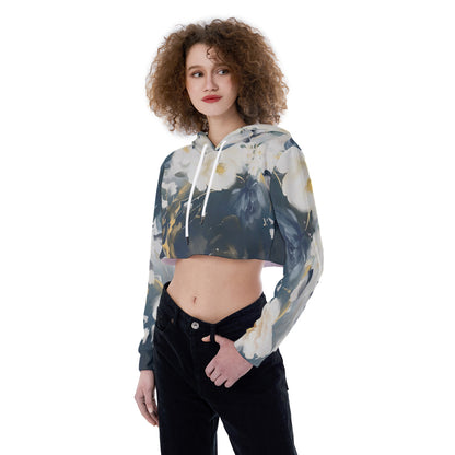 All-Over Print Women's Crop Top Hoodie WHS0010