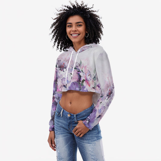 All-Over Print Women's Crop Top Hoodie WHS0009
