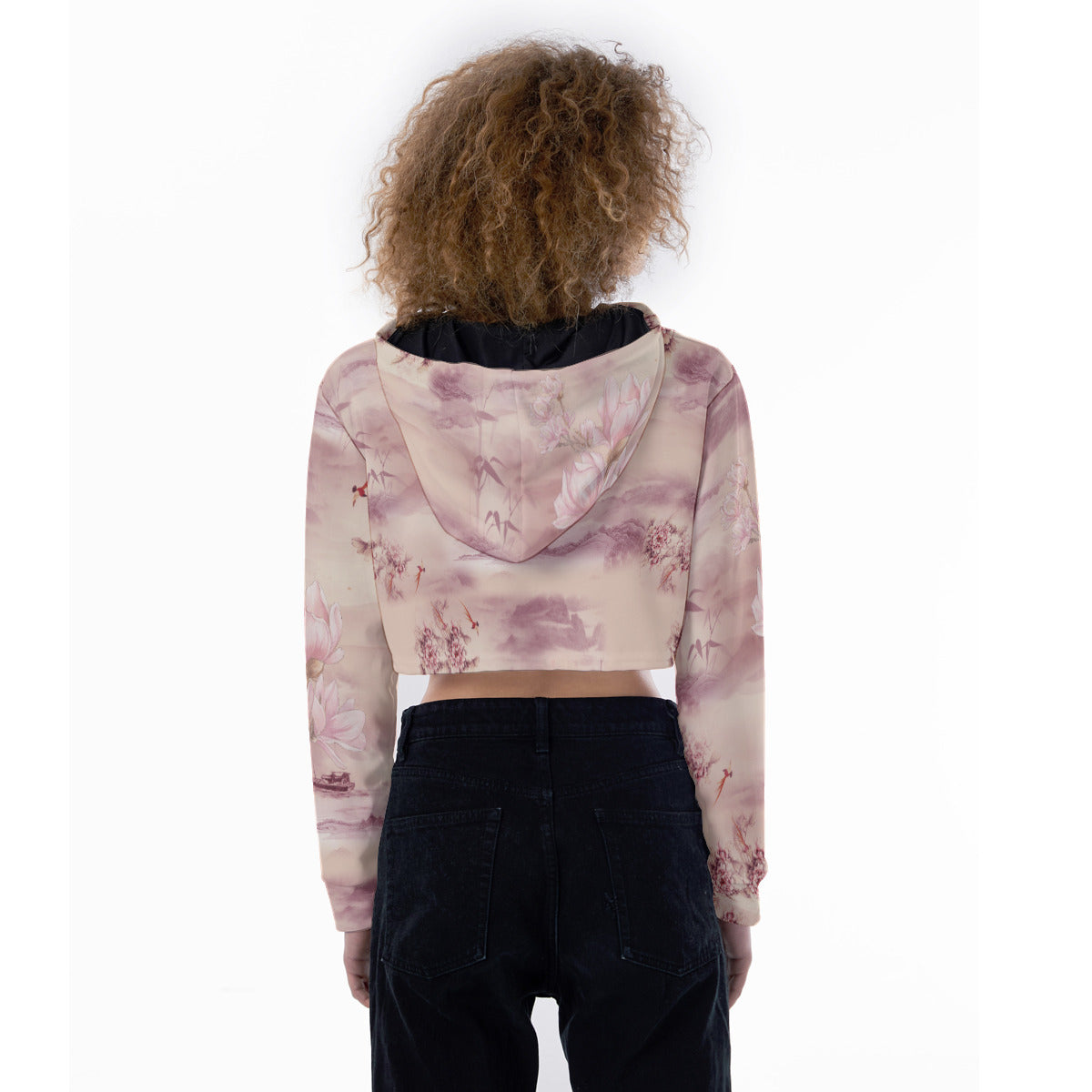 All-Over Print Women's Crop Top Hoodie WHS0008
