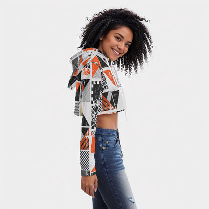 All-Over Print Women's Crop Top Hoodie WHS0004