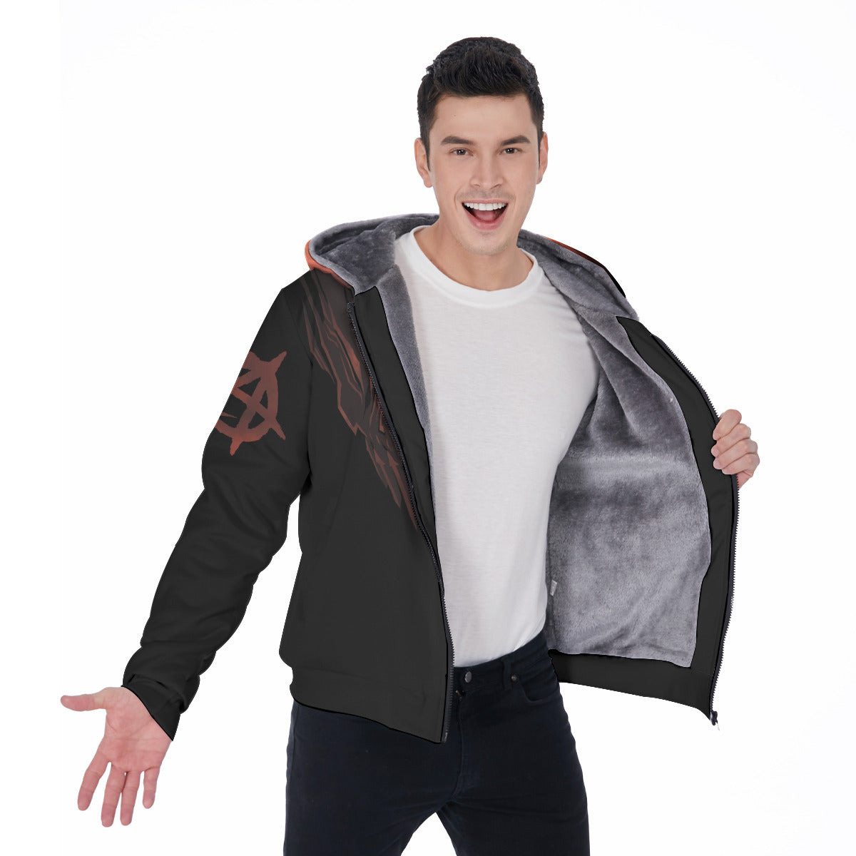 Epic Metal Men's Sherpa Fleece Zip Up Hoodie