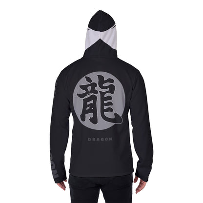 All-Over Print Men's Heavy Fleece Hoodie With Mask MHM00007